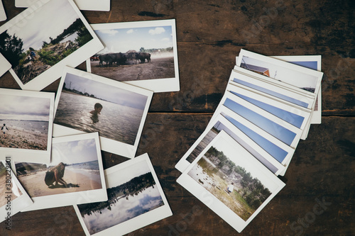 Instant film vacation photos