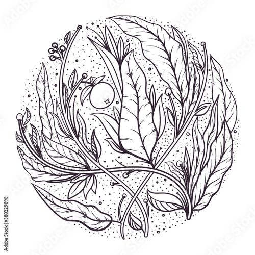 Intricate leaves design