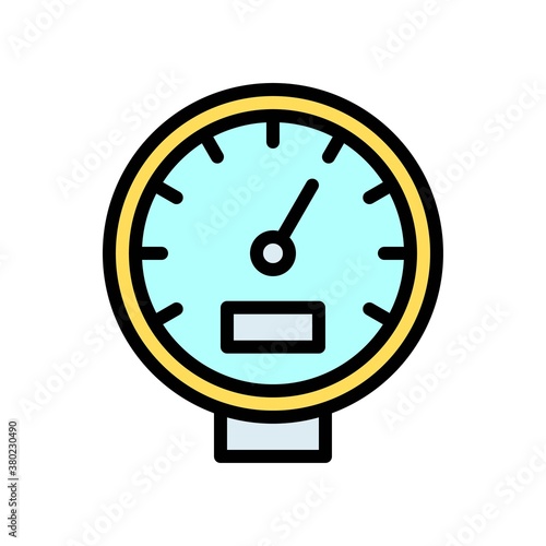plumber icons related water speed meter or water meter vector with editable stroke,