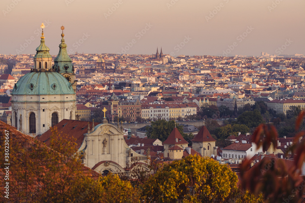 View over Prague and Famous Landmarks View over Prague and Famous Landmarks