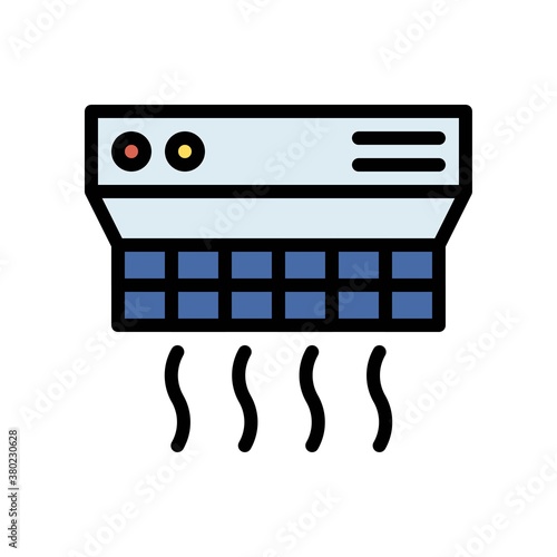 plumber icons related extractor or hot air with buttons vector with editable stroke,