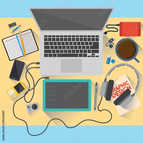 Graphic designer workspace design