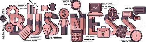 Business lettering design