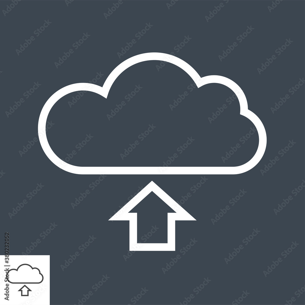 Cloud Storage Thin Line Vector Icon. Flat icon isolated on the black background. Editable EPS file. Vector illustration. Cloud Storage Thin Line Vector Icon. Flat icon isolated on the black background. Editable EPS file. Vector illustration.