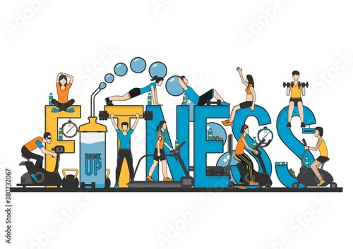 Fitness lettering design
