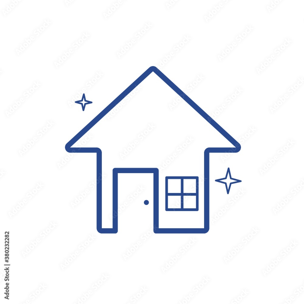 Clean house vector illustration Clean house vector illustration