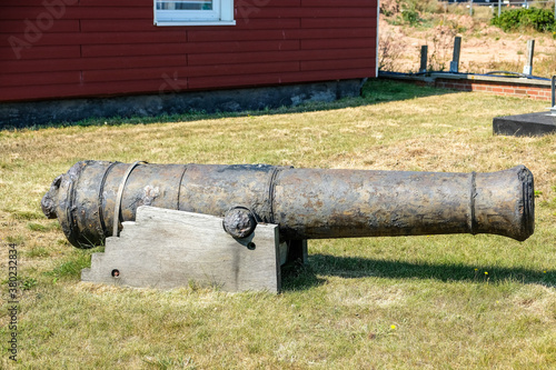 old cannon on the island of Helgoland / Germany