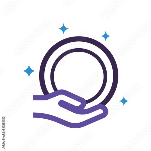 Dishwashing vector illustration
