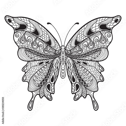 intricate butterfly design