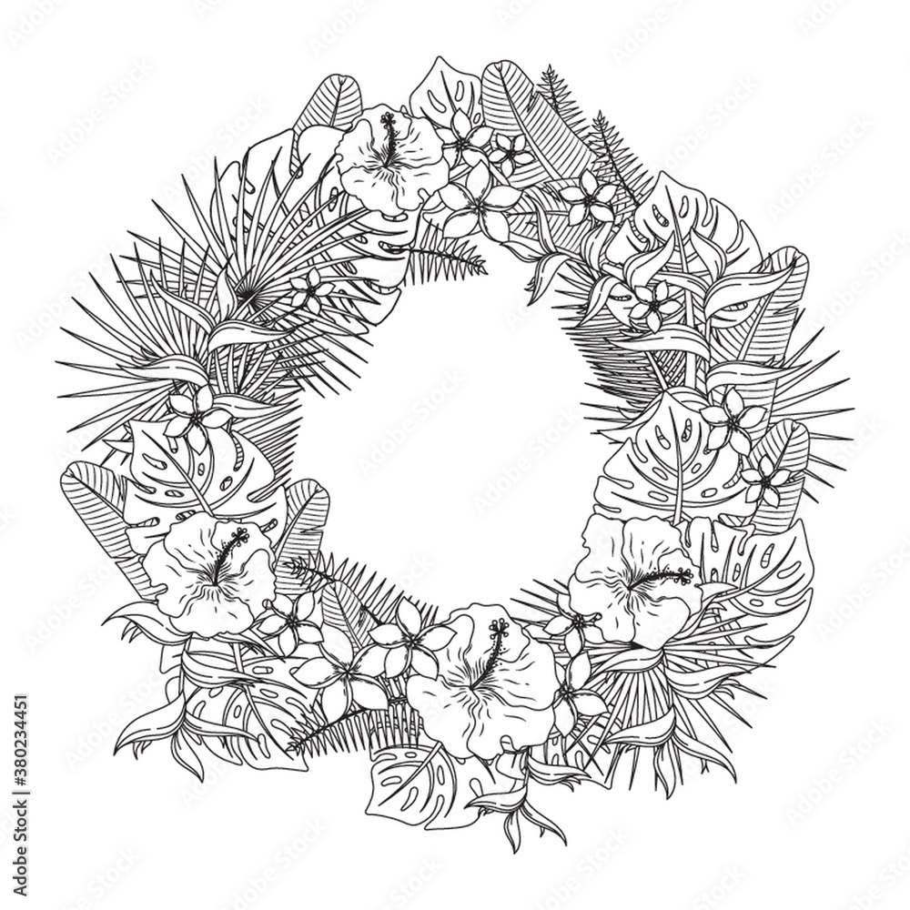 Obraz premium Intricate flower wreath design