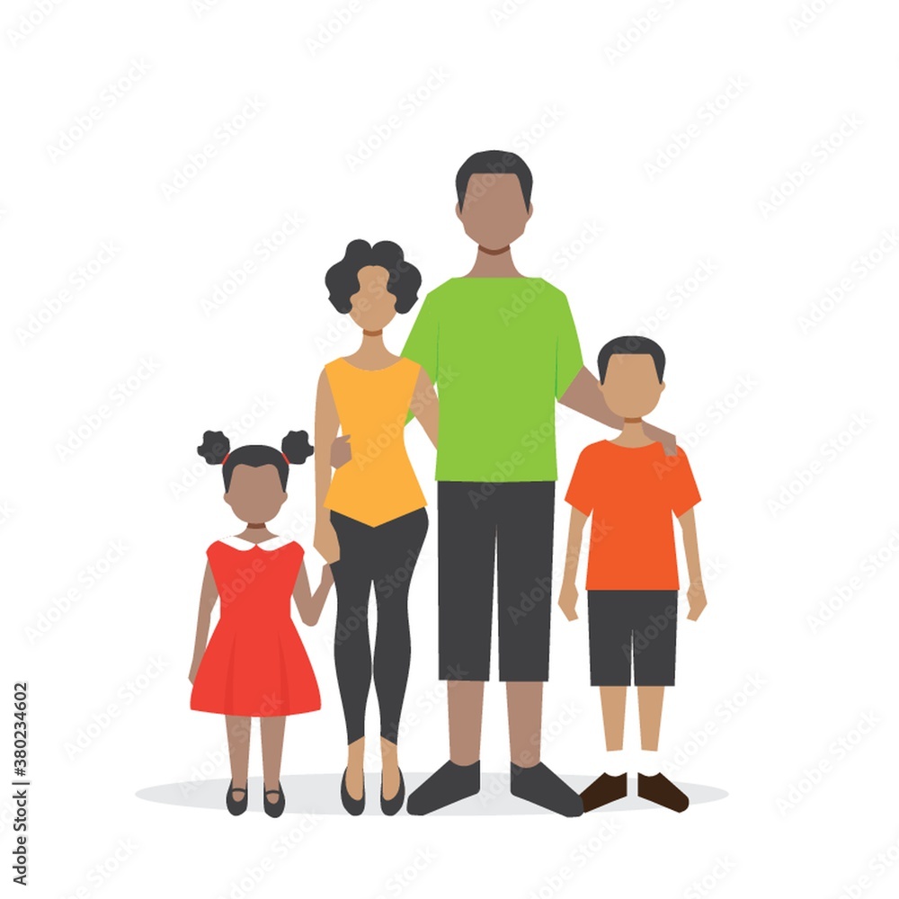 Fototapeta premium Family portrait vector illustration