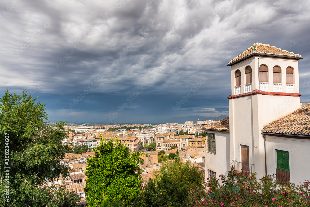 view of Granada from the Albaicin neighborhood