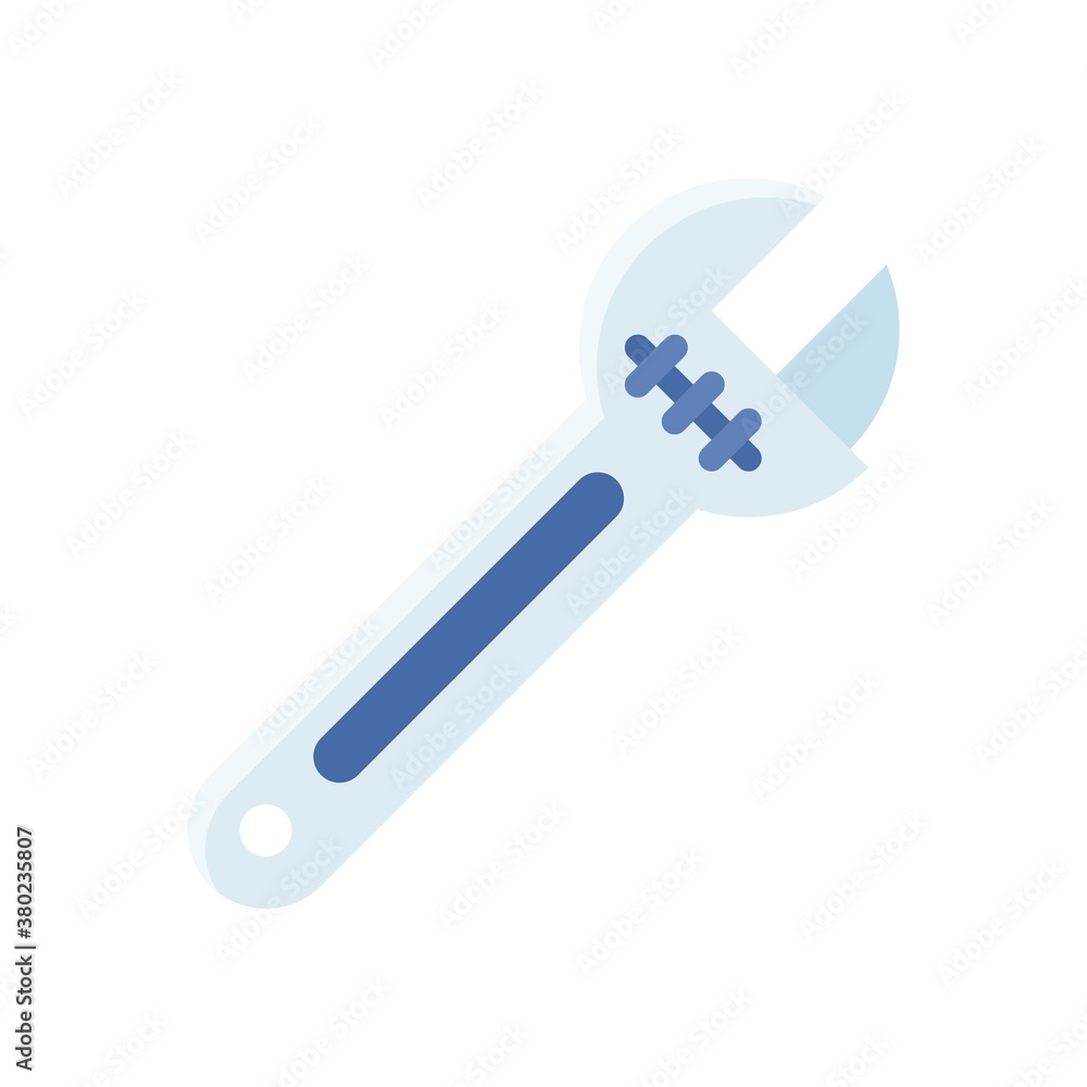 plumber icons related plumber wrench with handle vector in flat style,