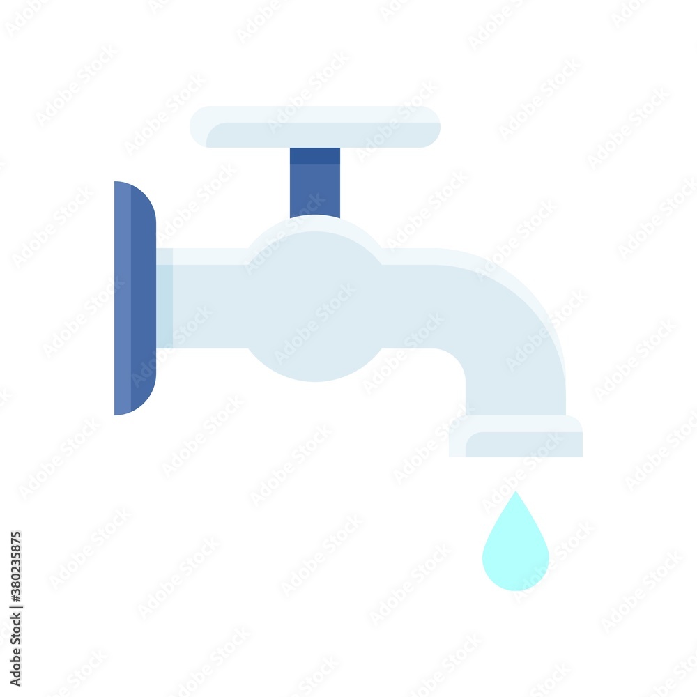 plumber icons related water faucet with water drope vector in flat style, plumber icons related water faucet with water drope vector in flat style,