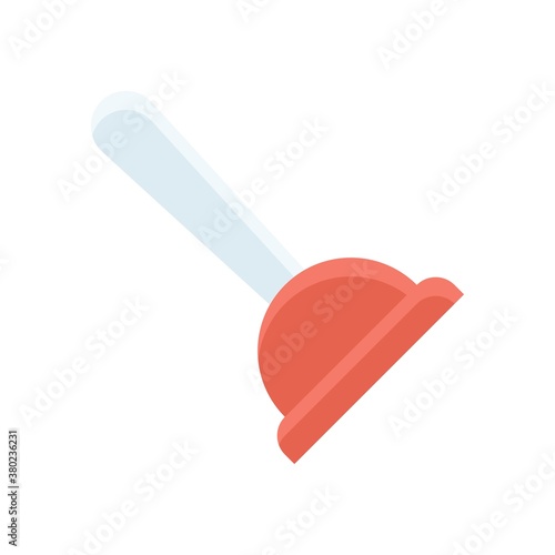 plumber icons related bathroom toilet plunger for flash vector in flat style,