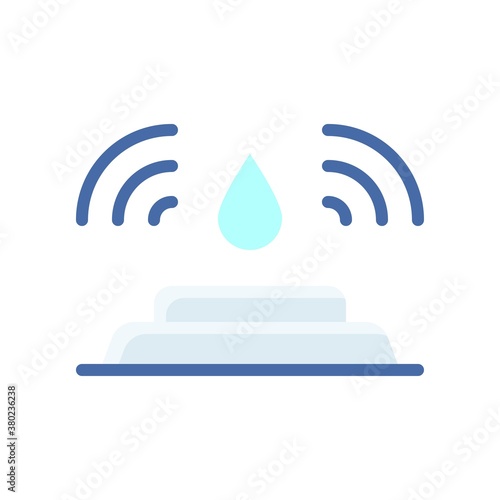 plumber icons related water motion device or sensor with water drop vector in flat style,