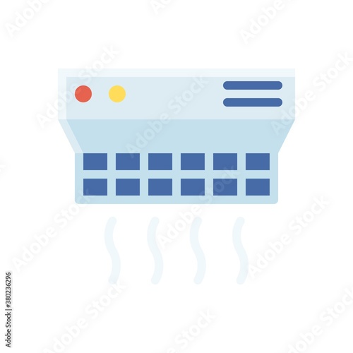 plumber icons related extractor or hot air with buttons vector in flat style,