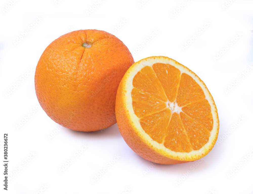 Clipping path. Orange slice isolated on white background Clipping path. Orange slice isolated on white background