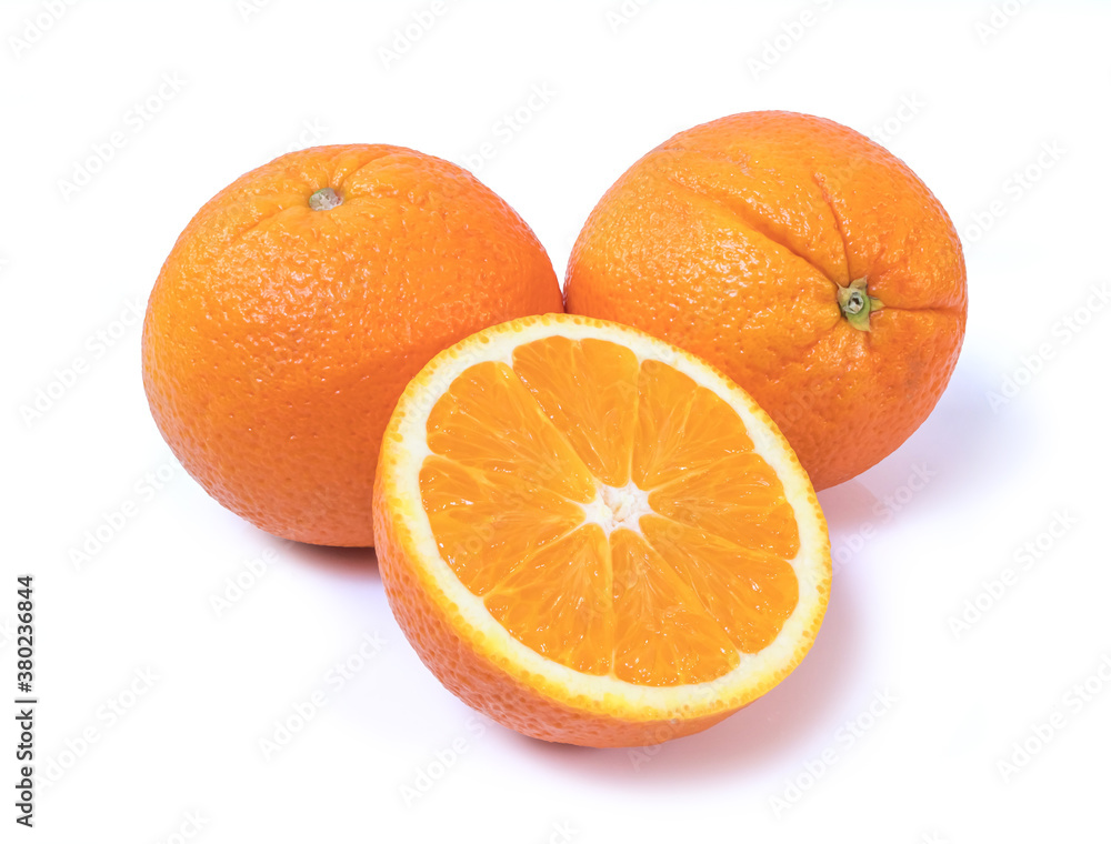 Clipping path. Orange slice isolated on white background Clipping path. Orange slice isolated on white background