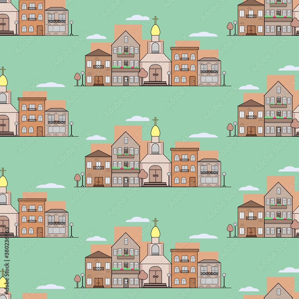 Urban houses pattern.