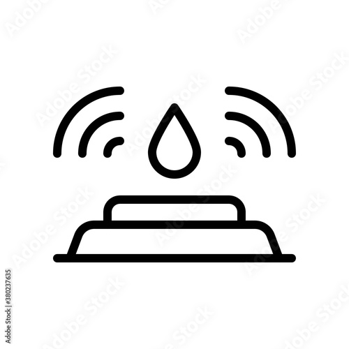 plumber icons related water motion device or sensor with water drop vector in lineal style,
