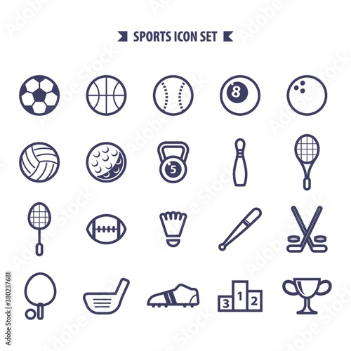 Set of sports icons.