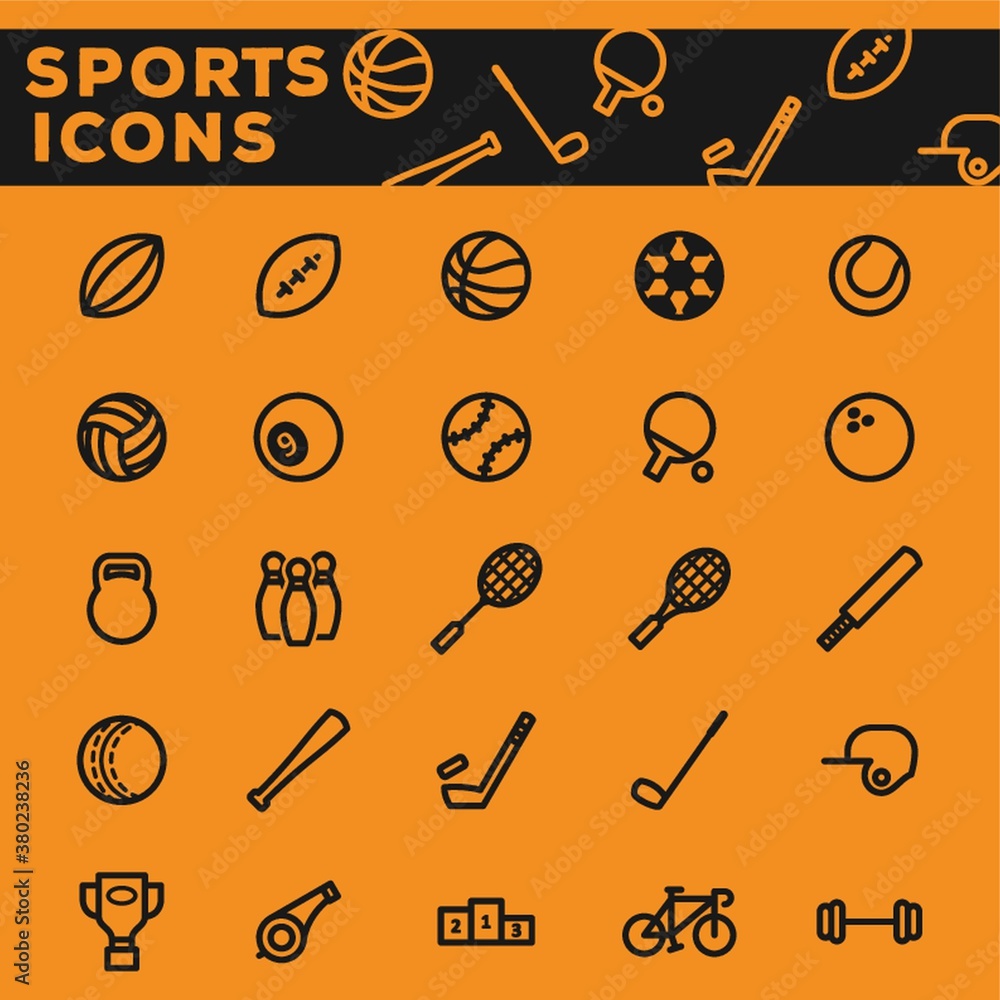 Obraz premium Set of sports icons.