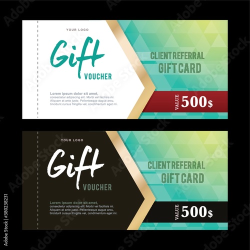 Gift voucher design.