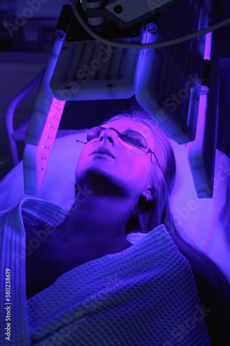 The doctor makes intramuscular injections of botulinum toxin