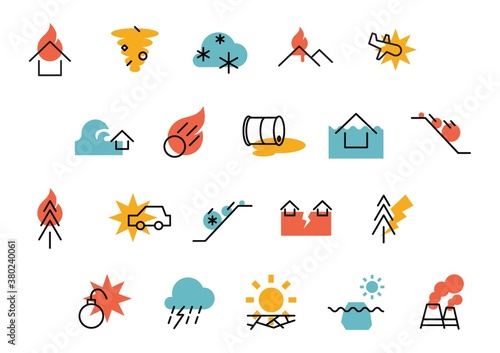 Collection of disaster icons