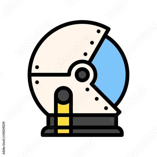 space related space helmet with glass and neck huck vector with editable stroke,