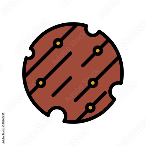 space or planet related mercury planet with circles vector with editable stroke,