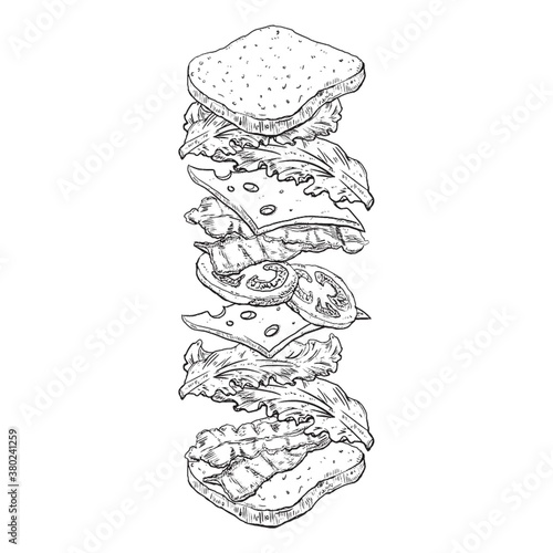 tossed sandwich