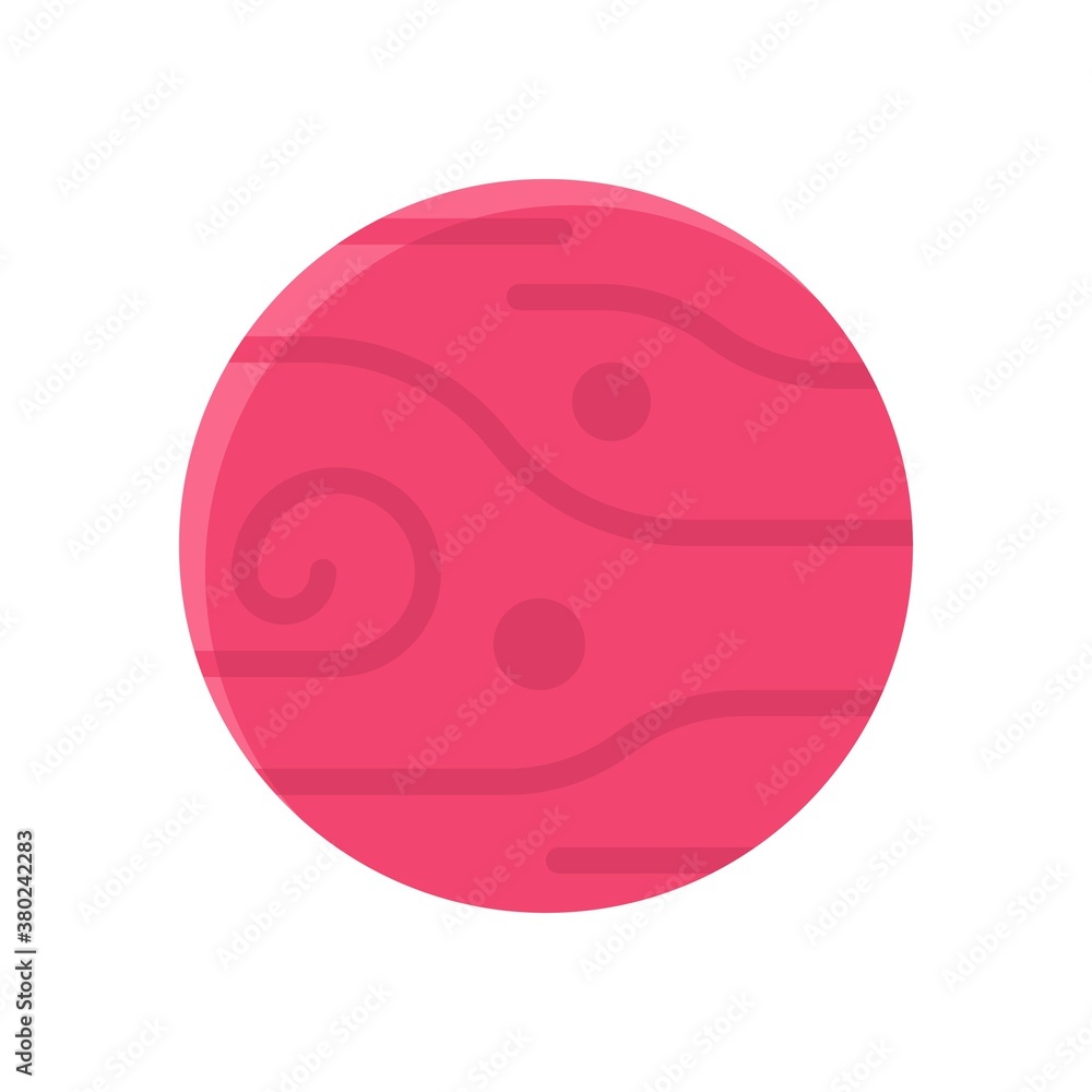 Fototapeta premium space or planet related venus planet with curved line and circles style vector in flat style,