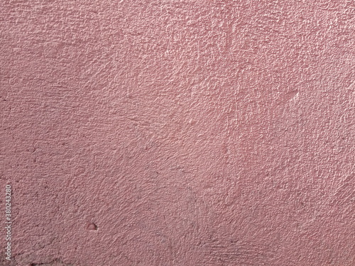  scarlet pink paint old cracked concrete background, cement wall background