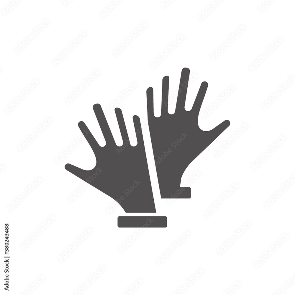A rubber gloves A rubber gloves