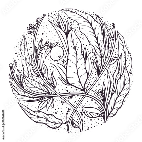 intricate leaves design