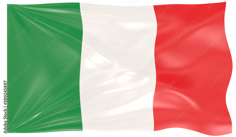 Detailed Illustration of a Waving Flag of Italy Detailed Illustration of a Waving Flag of Italy