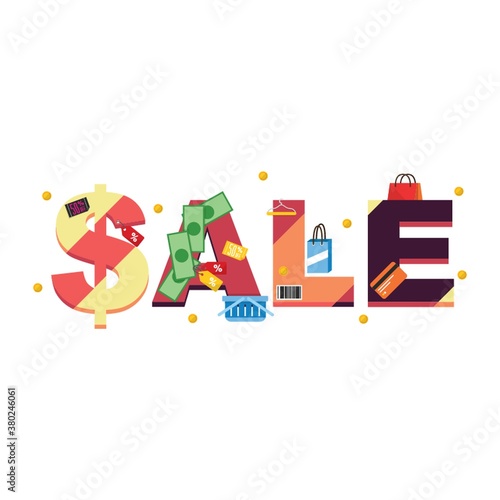 Sale lettering design