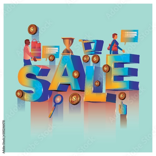 sale lettering design