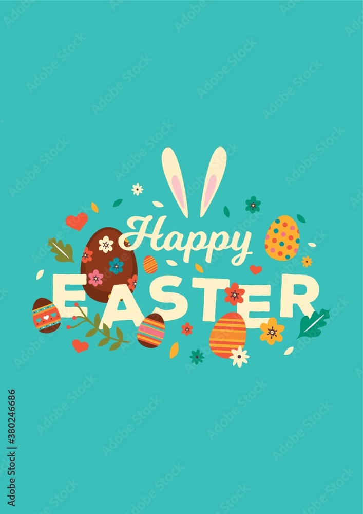 Happy easter design Happy easter design