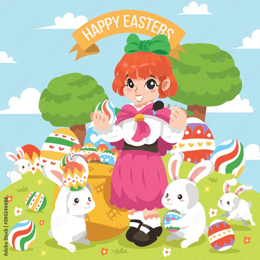 Happy easter design Happy easter design