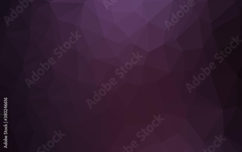 Dark Purple vector shining triangular pattern. A vague abstract illustration with gradient. Completely new template for your business design.