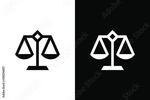 Justice logo or scale icon for design concept. Very suitable in various business purposes, also for icon, logo symbol and many more.