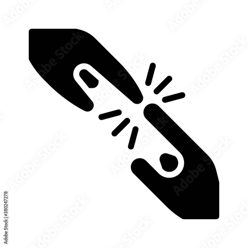 space or planet related alien hand with man hand fingers vector in solid design,