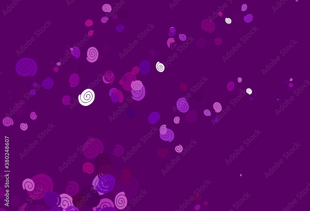 Light Purple vector template with lines, ovals.