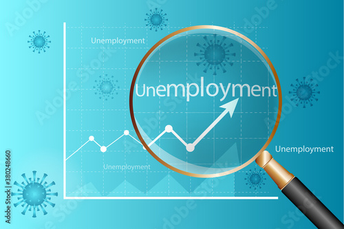 Rise in unemployment due to the coronavirus pandemic is spreading rapidly around the world. Abstract unemployment background concept. Vector illustration. Flat style