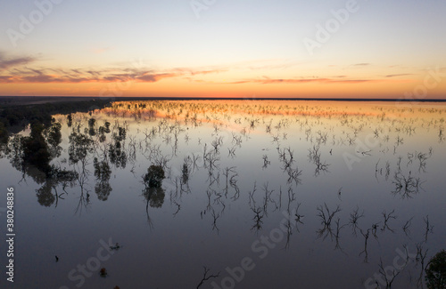 Fototapeta Menindee lakes in the far west of New South Wales, Australia.