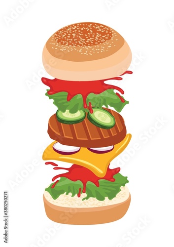 tossed cheeseburger