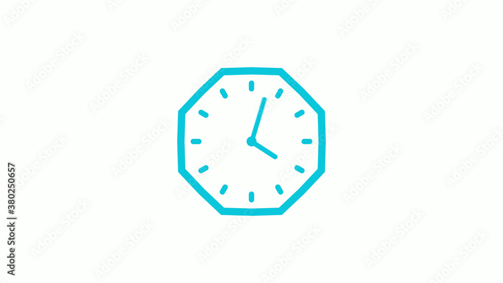 Counting down 12 hours clock icon with trick,cyan color clock icon Counting down 12 hours clock icon with trick,cyan color clock icon